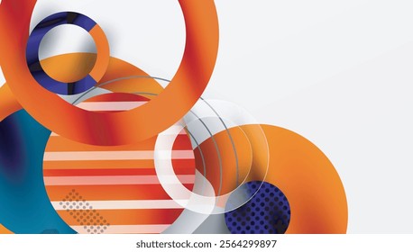 Abstract background - layered geometric shapes with smooth gradients and transparency