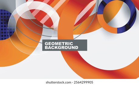 Abstract background - layered geometric shapes with smooth gradients and transparency