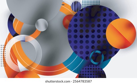 Abstract background - layered geometric shapes with smooth gradients and transparency