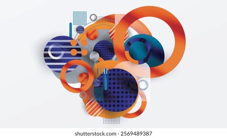 Abstract background - layered geometric shapes with smooth gradients and transparency