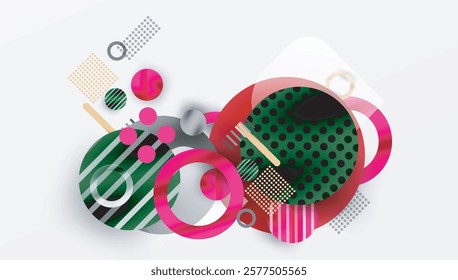 Abstract background - layered geometric shapes with smooth gradients and transparency