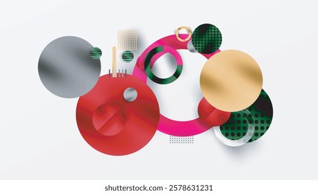 Abstract background - layered geometric shapes with smooth gradients and transparency
