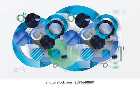 Abstract background - layered geometric shapes with smooth gradients and transparency