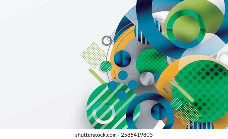Abstract background - layered geometric shapes with smooth gradients and transparency