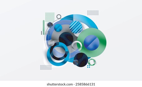 Abstract background - layered geometric shapes with smooth gradients and transparency