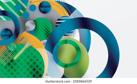 Abstract background - layered geometric shapes with smooth gradients and transparency