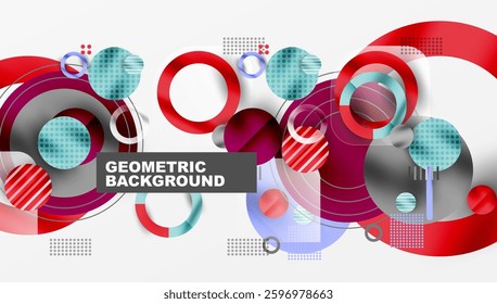Abstract background - layered geometric shapes with smooth gradients and transparency