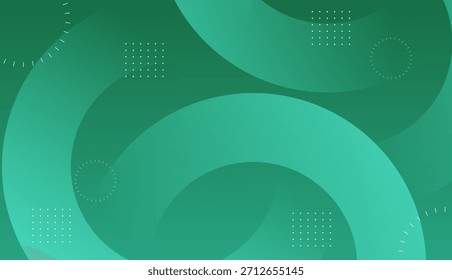 Abstract background with layered green circular shapes, smooth gradients, and a modern organic style.