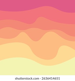 Abstract background with layered, wavy, pastel color gradients in shades of pink, orange, and yellow.