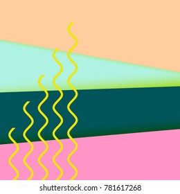 Abstract background with layers and wavy lines