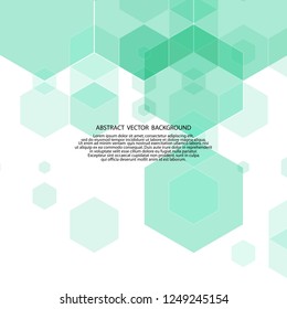 abstract background. layout for advertising green hexagons