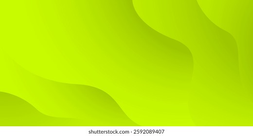 Abstract background leaf green wave with black shadow. Vector illustration	
