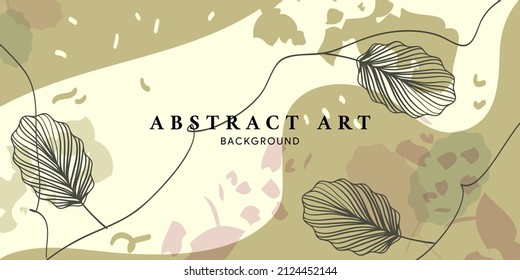 Abstract background with leaf and pastel color.