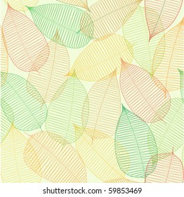 abstract background with  leaflets  ( autumn )