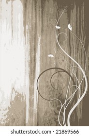 Abstract background, leafs - vector illustration