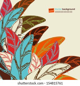 abstract background with leaves