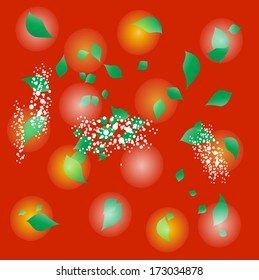 Abstract background with leaves 