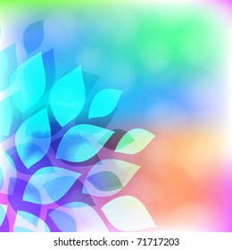 Abstract background with leaves