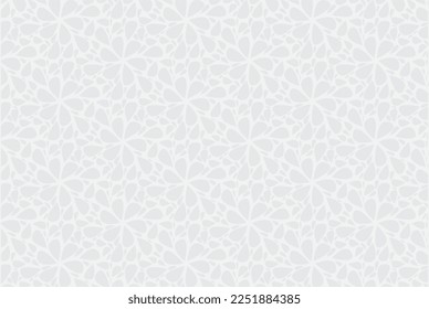 Abstract background with leaves. Elegant gray natural pattern. Leaves Pattern. Endless Background vector illustration repeatable pattern, wallpaper design.