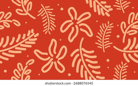 Fondo Abstractas con hojas y flores. Patrón sin fisuras con Elementos de diseño de la naturaleza