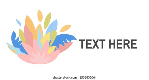 Abstract background leaves illustration of vector color cover design