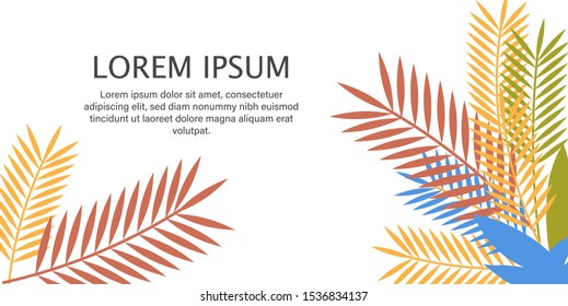 Abstract background leaves illustration of vector color cover design