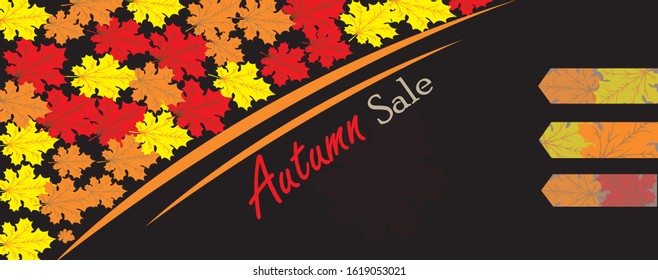 Abstract background with leaves new banner design.