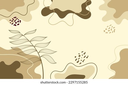 Abstract background leaves organic shapes lines