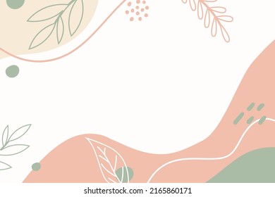 abstract background with leaves and pastel color