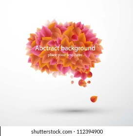 abstract background with leaves. Vector illustration