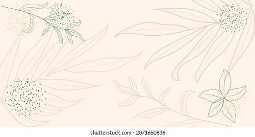 Abstract background with leaves. Vector illustration.