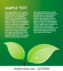 Abstract background with leaves. Vector illustration.