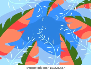 Abstract background leaves and water depth 