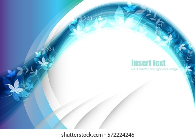 Abstract background with leaves and wave that can be input text
