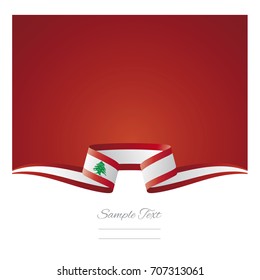 Abstract background Lebanon flag ribbon