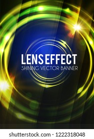 Abstract Background with Lens Flare Effect. Poster Template. Vector illustration