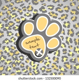 Abstract background with leopard print