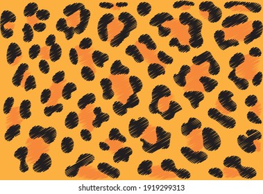 Abstract Background With Leopard Skin, Animal Print Design.