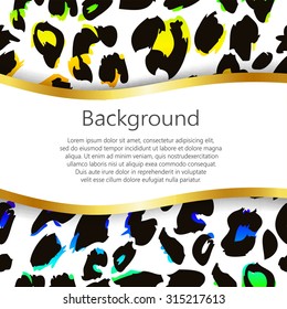 Abstract background with leopard skin design. Vector, EPS10