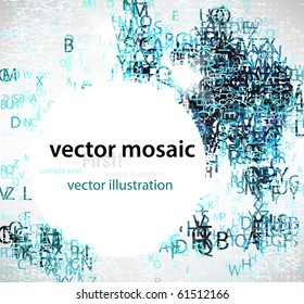 Abstract background with letters