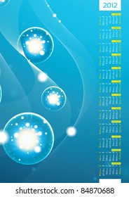 Abstract Background Light balls under Water-Calendar 2012
