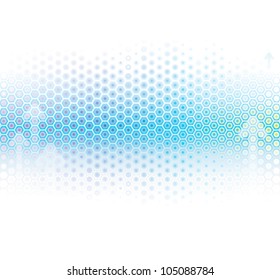 Abstract background in light blue.