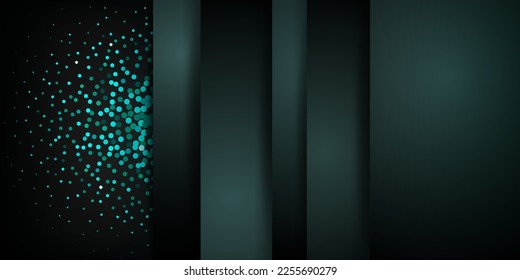 Fondo abstracto en colores azul claro con varias superficies superpuestas con sombras y muchos pequeños destellos