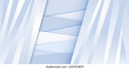 Abstract background in light blue colors with several overlapping surfaces with shadows