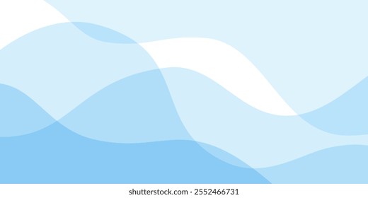 Fondo Abstractas con curvas de color azul claro, Ilustración vectorial