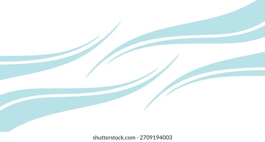 An abstract background with light blue flowing curves and wavy lines on a clean white backdrop, creating a sense of gentle movement.