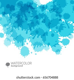 Abstract background with light blue splashes or drops sprinkled on white background vector illustration