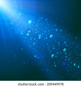 Abstract background with light and bokeh vector