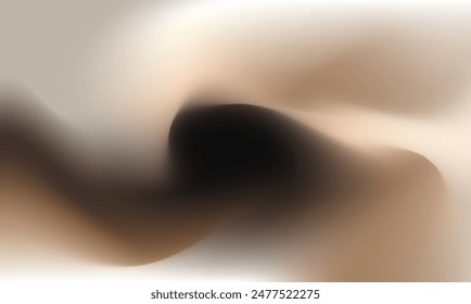 fondo abstracto de las ondas marrón claro, marrón oscuro y negro