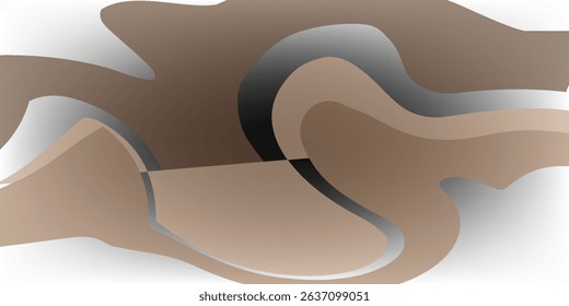abstract background of light brown, dark brown and black waves
